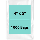 LDPE 6Mil Clear Poly Bags 4X5 inches 4000 Bags