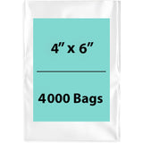 LDPE 6Mil Clear Poly Bags 4X6 inches 4000 Bags