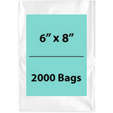 LDPE 6Mil Clear Poly Bags 6X8 inches 2000 Bags