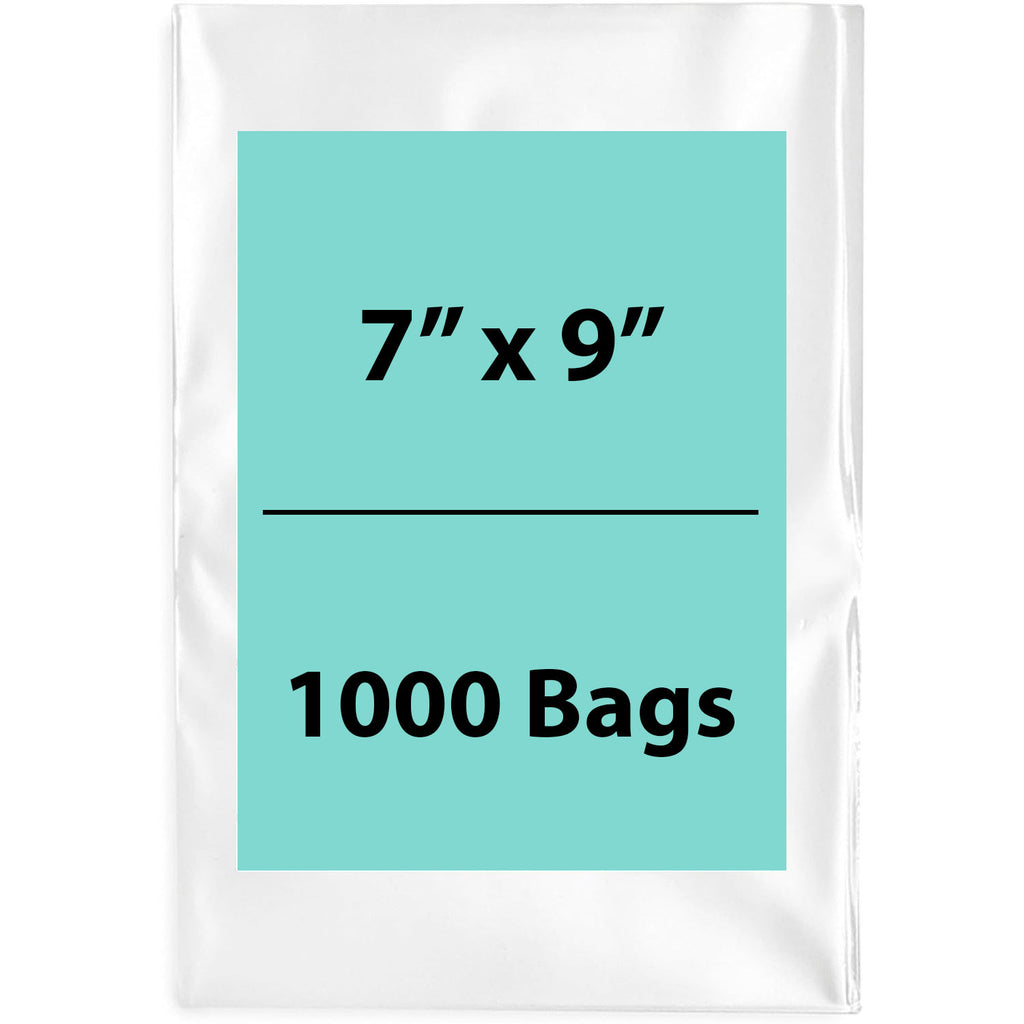Clear Poly Bags 6Mil 7X9 inches Flat Open Top (LDPE)