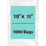 10X12 inches Clear Flat Poly Bags 6Mil Open Top (LDPE)