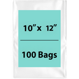 10X12 inches Clear Flat Poly Bags 6Mil Open Top (LDPE)