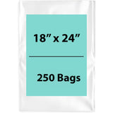 LDPE 6Mil Clear Poly Bags 18X24 inches 250 Bags