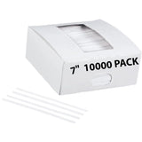 White Twist Ties 7 inch 10000 Pack