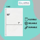 7" X 10" 1 Mil Std Linear LDPE Clear Flat Bags