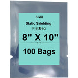 8" X 10" 3 Mil StratoGrey Static Shielding ESD Bags