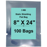 8" X 24" 3 Mil StratoGrey Static Shielding ESD Bags