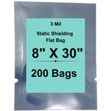 8" X 30" 3 Mil StratoGrey Static Shielding ESD Bags
