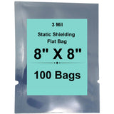 8" X 8" 3 Mil StratoGrey Static Shielding ESD Bags