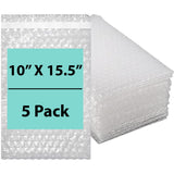 Bubble wrap bags Size: 10 inch (width) X 15.5 inch (Height) Pack of 5 Bags