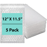 Bubble wrap bags Size: 12 inch (width) X 11.5 inch (Height) Pack of 5 Bags
