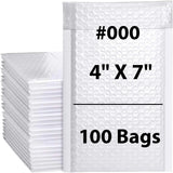 Poly Bubble Mailers 4" X 7" 100 Bags