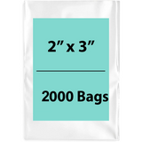 2X3 inches Clear Flat Poly Bags 1.25Mil Open Top (LDPE)