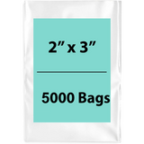 2X3 inches Clear Flat Poly Bags 1.25Mil Open Top (LDPE)