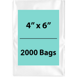 4X6 inches Clear Flat Poly Bags 1.25Mil Open Top (LDPE)