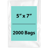 5X7 inches Clear Flat Poly Bags 1.25Mil Open Top (LDPE)
