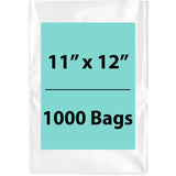 11X12 inches Clear Flat Poly Bags 1.5Mil Open Top (LDPE)