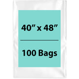 Clear Poly Bags 1.5Mil 40X48 Flat Open Top (LDPE)