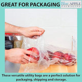 10X14 inches Utility Poly Bags with Twist Ties 0.5 mil HDPE