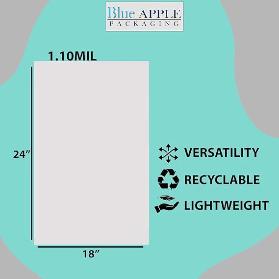 Utility Poly Bags with Twist Ties 18X24 inches 1.1 mil LDPE
