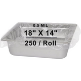 18X14 inches Steam Table Pan Liners 0.5 Mil With Twist Ties HDPE