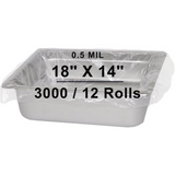 18X14 inches Steam Table Pan Liners 0.5 Mil With Twist Ties HDPE