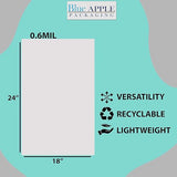 18X24 inches Utility Poly Bags with Twist Ties 0.6 mil HDPE