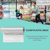 18X24 inches Utility Poly Bags with Twist Ties 0.6 mil HDPE