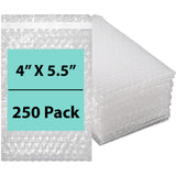 Bubble wrap bags Size: 4 inch (width) X 5.5 inch (Height) Pack of 250 Bags