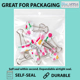 Resealable Plastic Bags with Hang Hole 4 Mil 6X4 Lock Seal Zipper