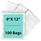 Resealable Plastic Bags 2 Mil 9X12 Lock Seal Zipper