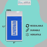 9X12 inches Refrigerator Bags (Printed) 2 Mil Zipper Reclosable for Pharmacy