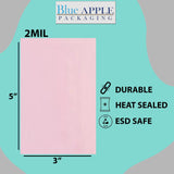 Pink Anti Static Bags 2 Mil 3" X 5"