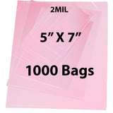 Pink Anti Static Bags 2 Mil 5" X 7" 1000 Bags