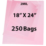 Pink Anti Static Bags 2 Mil 18" X 24" 250 Bags