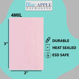 Pink Anti Static Bags 4 Mil 2" X 3"