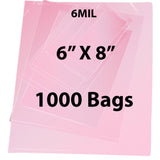 Pink Anti Static Bags 6 Mil 6" X 8" 1000 Bags