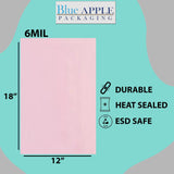 Pink Anti Static Bags 6 Mil 12" X 18"