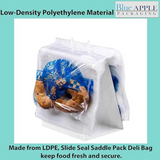 10X8 inches Deli Bags Slide Seal Printed Fresh To Go One Color 1.5 Mil LDPE