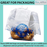10X8 inches Deli Bags Slide Seal Printed Fresh To Go One Color 1.5 Mil LDPE