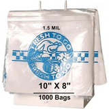 10X8 inches Deli Bags Slide Seal Printed Fresh To Go One Color 1.5 Mil LDPE