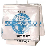 10X8 inches Deli Bags Slide Seal Printed Fresh To Go One Color 1.5 Mil LDPE