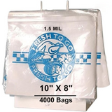 10X8 inches Deli Bags Slide Seal Printed Fresh To Go One Color 1.5 Mil LDPE
