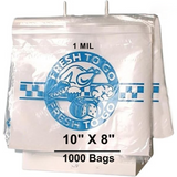 10X8 inches Deli Bags Slide Seal Printed Fresh To Go One Color 1 Mil LDPE