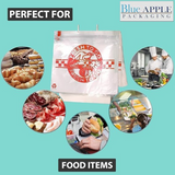 10X8 inches Deli Bags Slide Seal Printed Fresh To Go Red 1.2 Mil LDPE