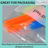 9X12 inches Resealable Poly Bags Slide Seal With write on Block 2.75 Mil (LDPE)