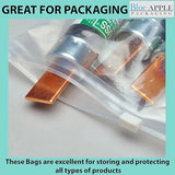 9X12 inches Resealable Poly Bags With Slide Seal 2.75 Mil (LDPE)