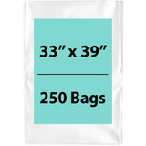 Clear Poly Bags 1Mil 33x39 Flat Open Top (LDPE)