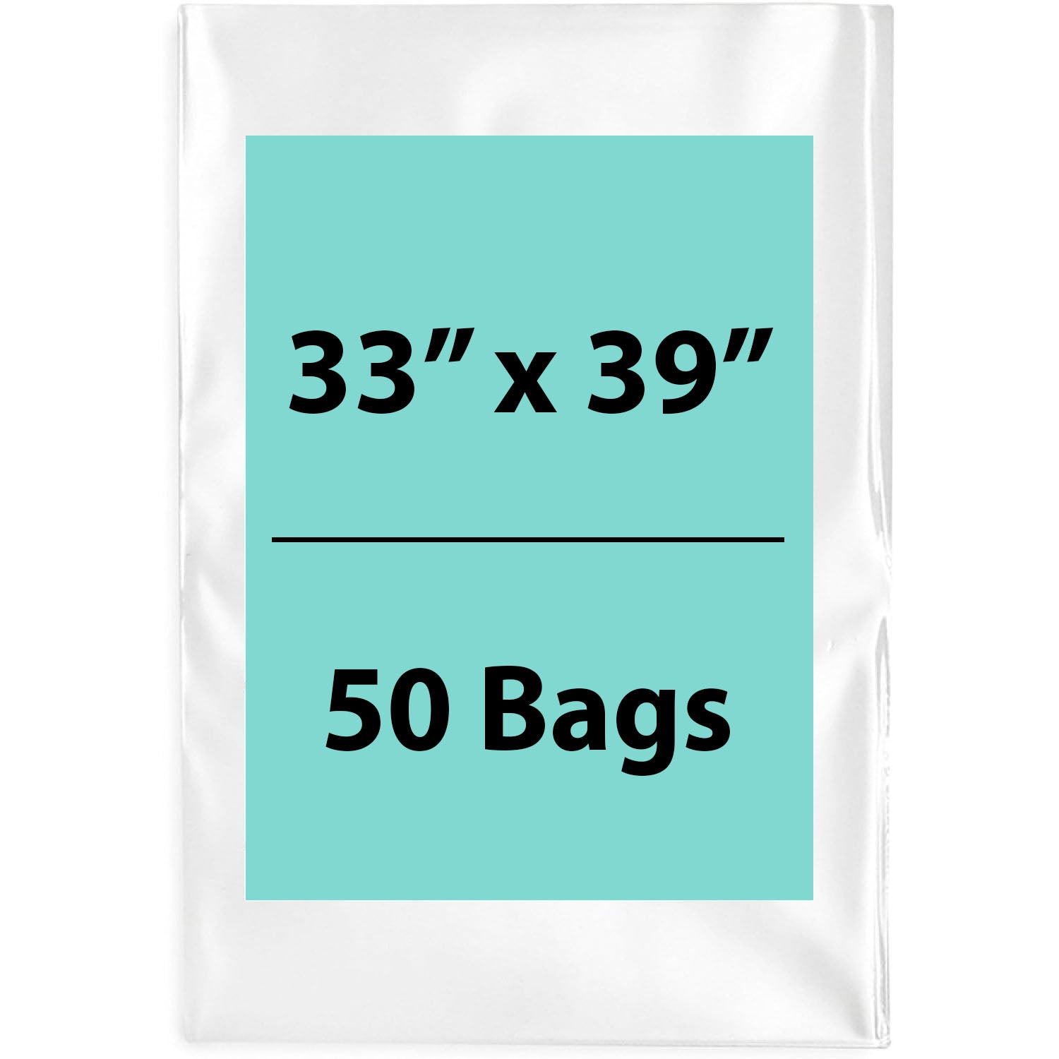 Clear Poly Bags 1Mil 33x39 Flat Open Top (LDPE)