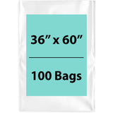 Clear Poly Bags 4Mil 36X60 Flat Open Top (LDPE)